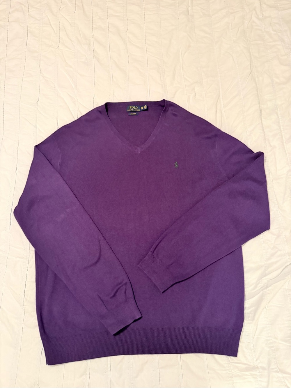 Polo by Ralph Lauren Purple V-Neck Sweater